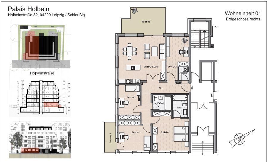 Erdgeschoßwohnung Leipzig Altwest - 5 Zimmer, 149 m&sup2;, 2.549&euro; | Angebot:26459473