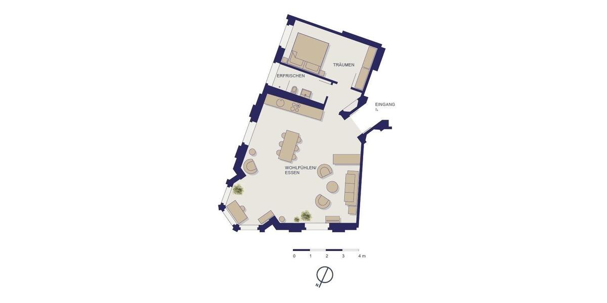 Etagenwohnung Leipzig Mitte - 2 Zimmer, 75 m&sup2;, 379.000&euro; | Angebot:26698438