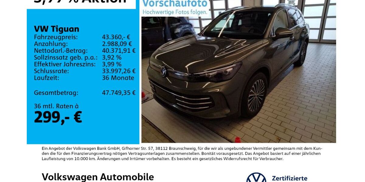 VW Tiguan 14.263 km 42.690 &euro; Leipzig 04178