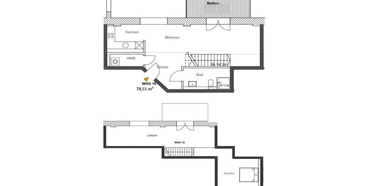 Etagenwohnung Leipzig Nordost - 2 Zimmer, 79 m&sup2;, 845&euro; | Angebot:26086407