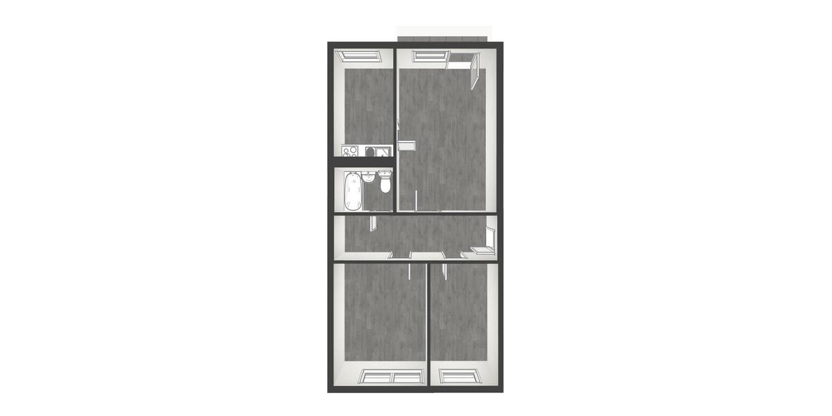 Etagenwohnung Leipzig Lausen-Grünau - 3 Zimmer, 69 m&sup2;, 534&euro; | Angebot:26593963