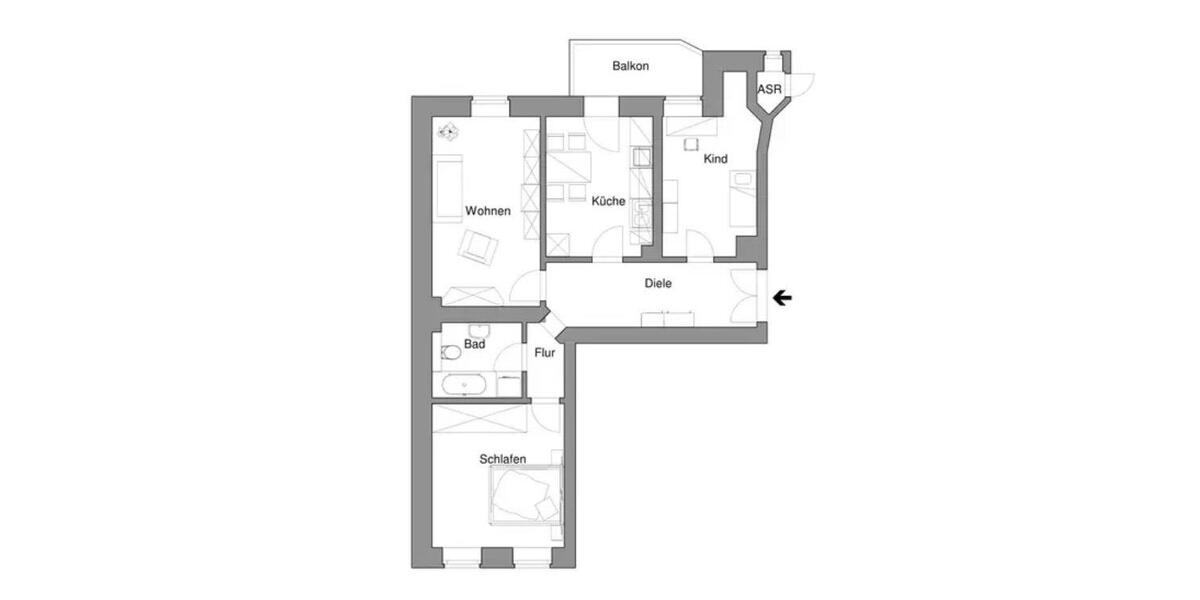 Etagenwohnung Leipzig Mitte - 3 Zimmer, 72 m&sup2;, 325.000&euro; | Angebot:25765237