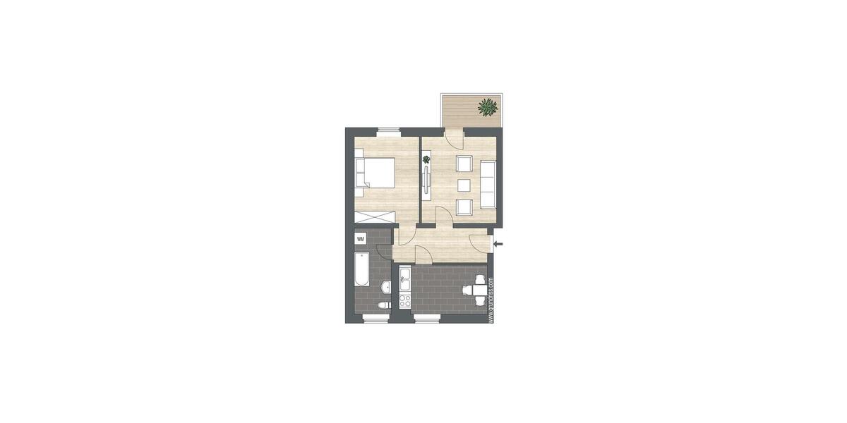 Etagenwohnung Leipzig Südost - 2 Zimmer, 56 m&sup2;, 799&euro; | Angebot:26071729
