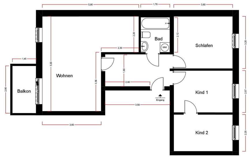 Erstbezug nach Sanierung 4-Zimmer-Wohnung mit Balkon und Lift 4 zimmer