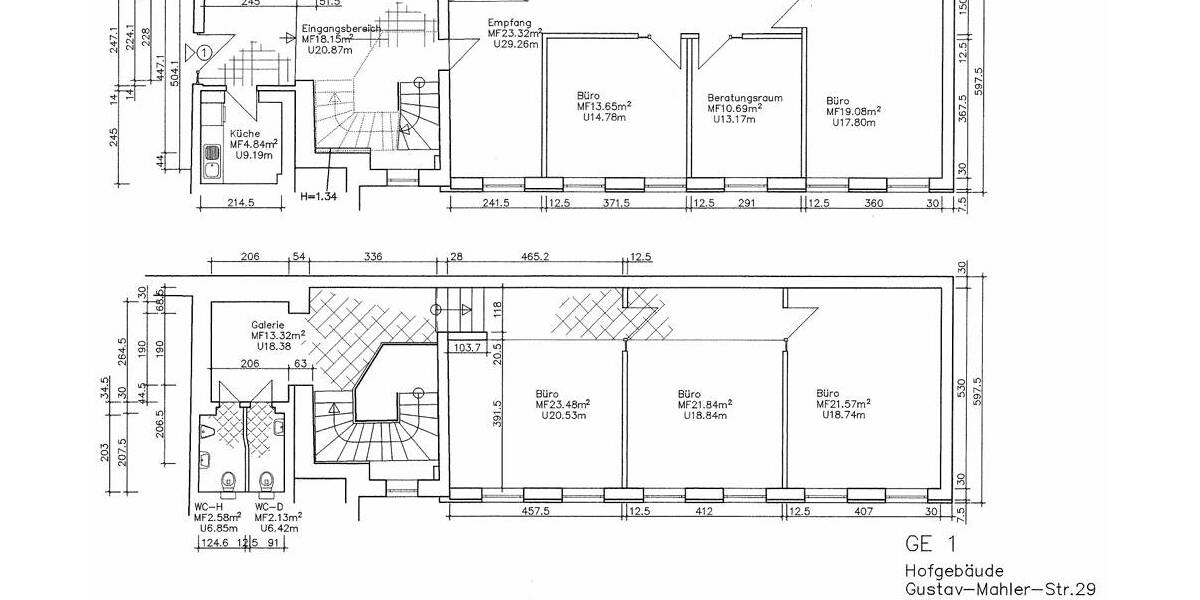 Gewerbeobjekt Leipzig Zentrum-West - 6 Zimmer, 175 m&sup2;, 1.550&euro; | Angebot:26170596