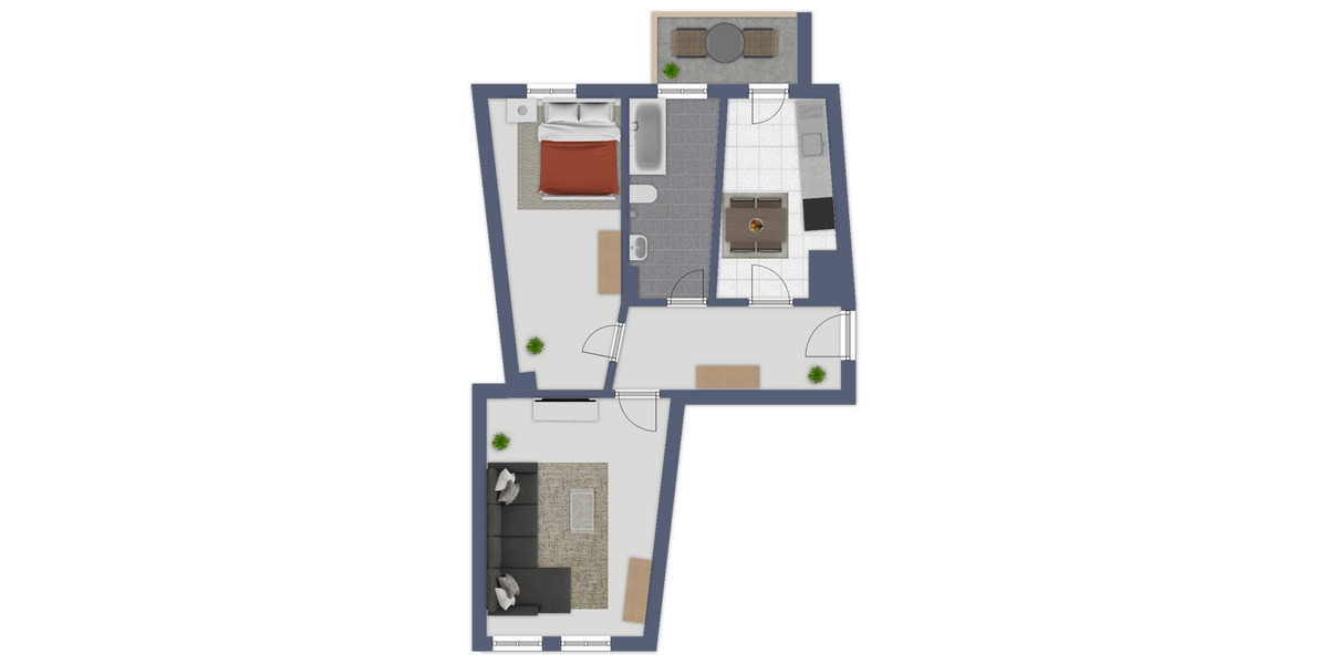 Etagenwohnung Leipzig Südost - 2 Zimmer, 58 m&sup2;, 453&euro; | Angebot:26267943