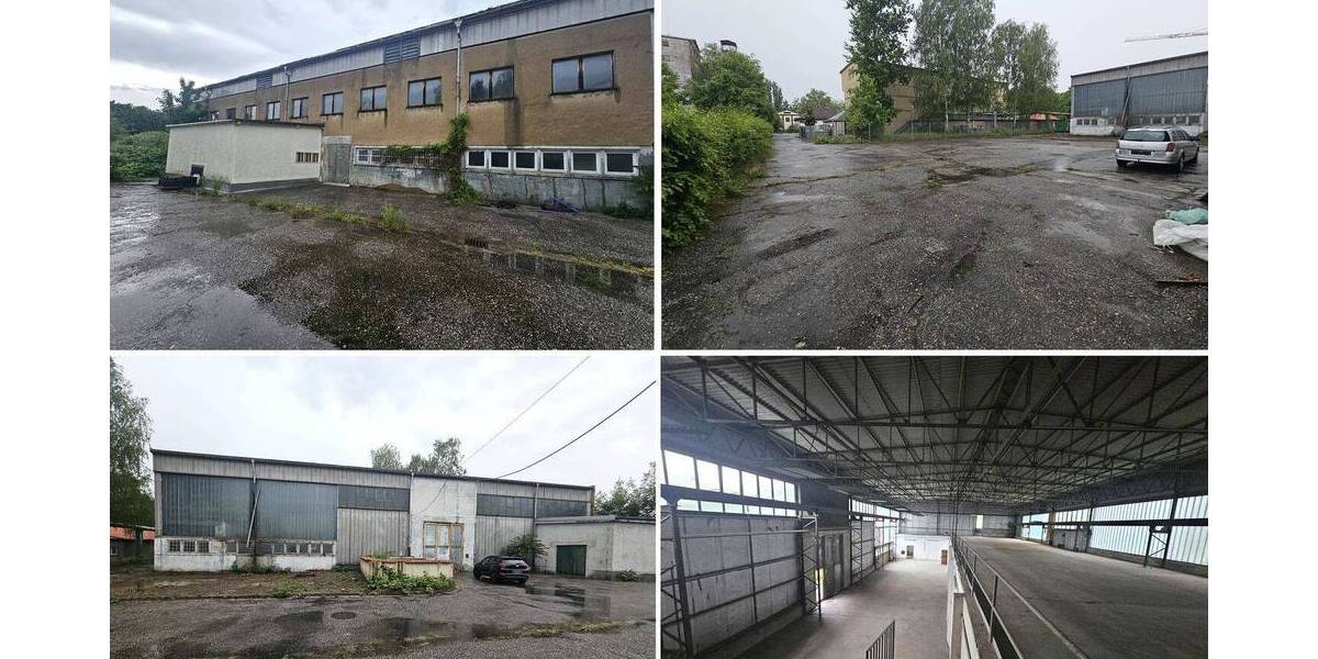 2 freist., pfeilerfreie Hallen in ruhiger Lage mit Büro-& Lagerebenen + ca. 2.500 m² Freifläche mgl. zimmer