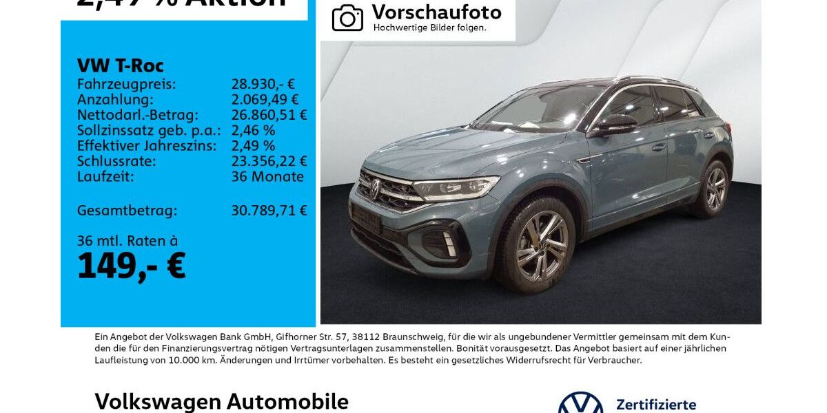 VW T-Roc 25.523 km 28.930 &euro; Leipzig 04277