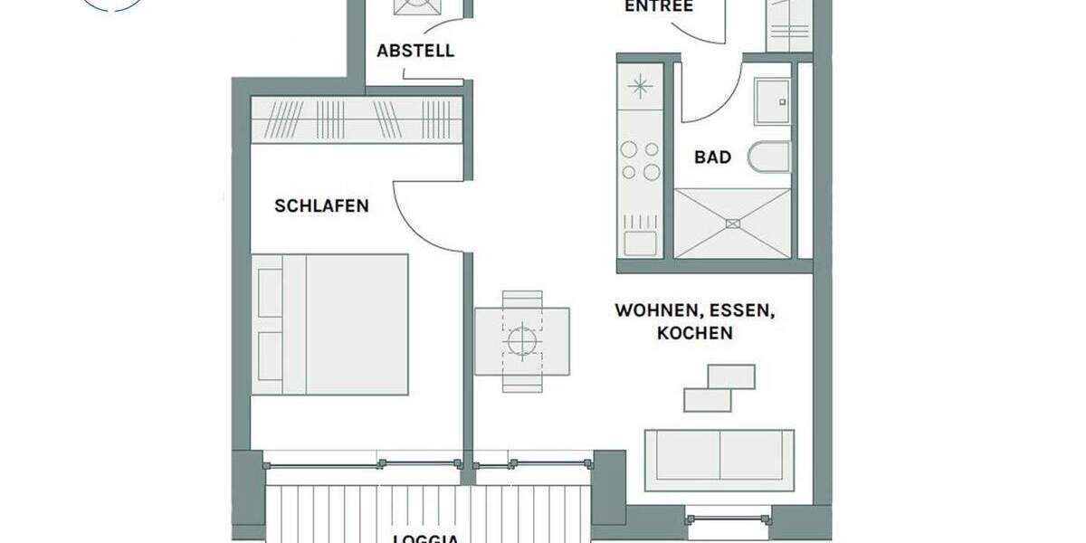 Etagenwohnung Leipzig Zentrum-Ost - 2 Zimmer, 43 m&sup2;, 240.000&euro; | Angebot:25735011