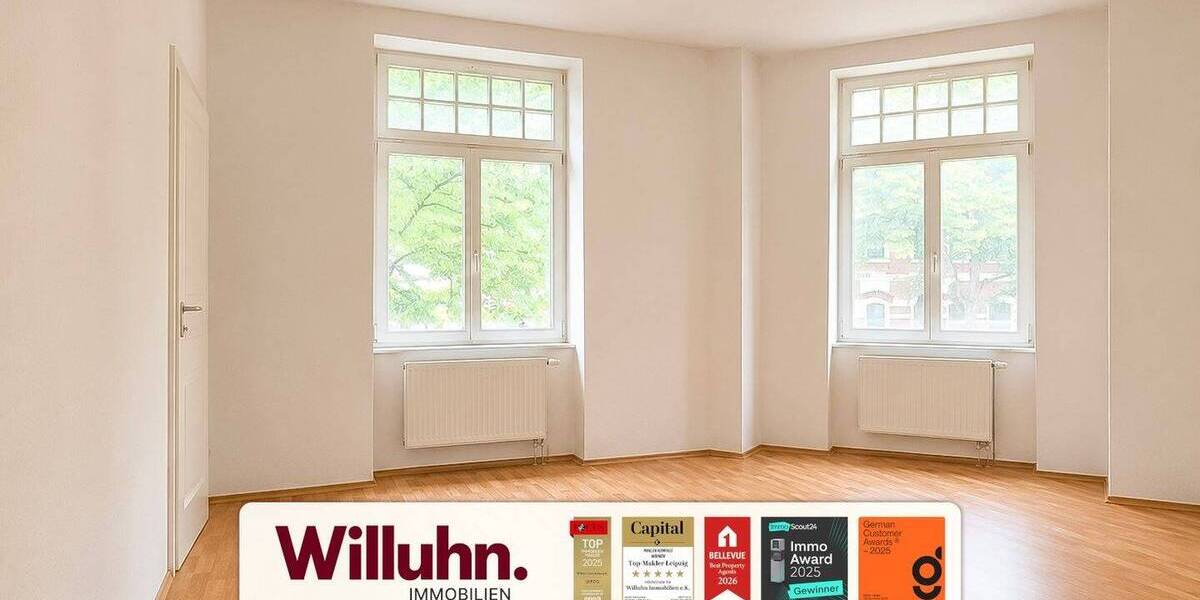 Etagenwohnung Leipzig Schleußig - 2 Zimmer, 52 m&sup2;, 169.000&euro; | Angebot:26891593