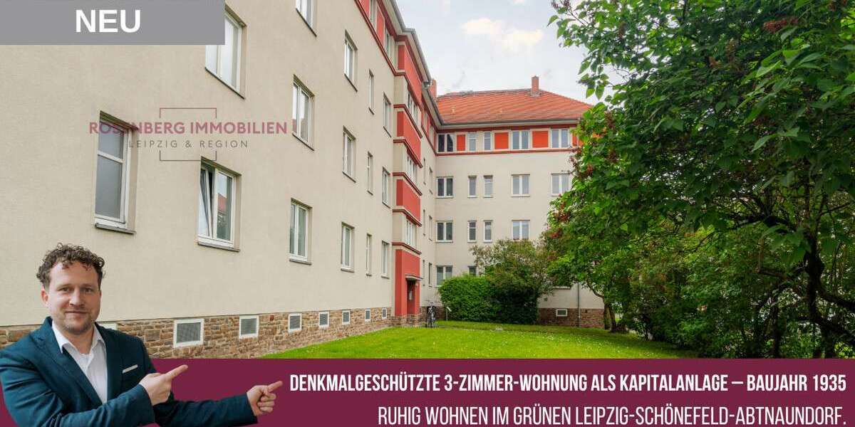 Etagenwohnung Leipzig / Schönefeld-Abtnaundorf Abtnaundorf - 3 Zimmer, 67 m&sup2;, 149.900&euro; | Angebot:26698712
