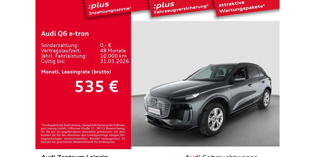 Audi Q6 e-tron 6.486 km 52.290 &euro; Leipzig 04129