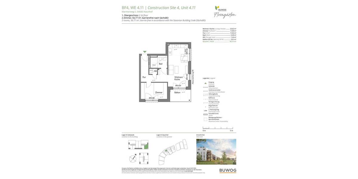 Etagenwohnung Naunhof - 2 Zimmer, 56 m&sup2;, 290.000&euro; | Angebot:25778374