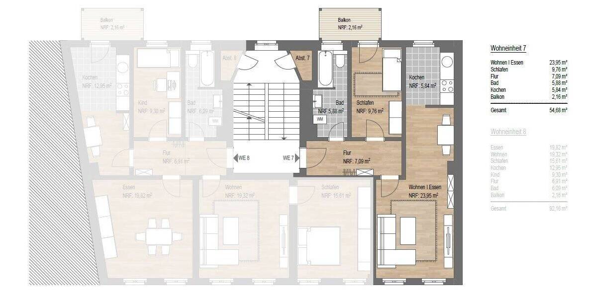 Etagenwohnung Leipzig Volkmarsdorf - 2 Zimmer, 54 m&sup2;, 154.850&euro; | Angebot:24344464