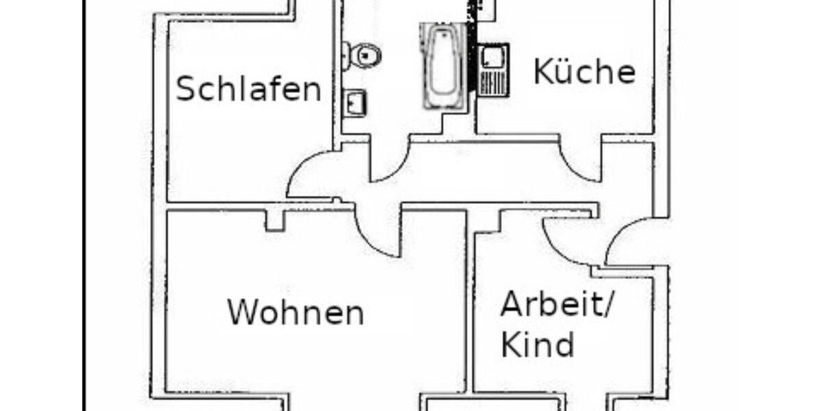 Dachgeschoßwohnung Groitzsch - 3 Zimmer, 60 m&sup2;, 390&euro; | Angebot:25225003