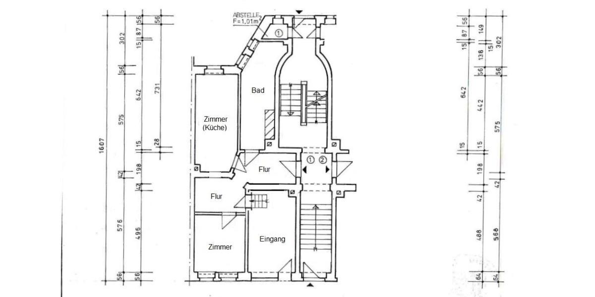 Etagenwohnung Leipzig Nord - 2 Zimmer, 61 m&sup2;, 445&euro; | Angebot:25713792