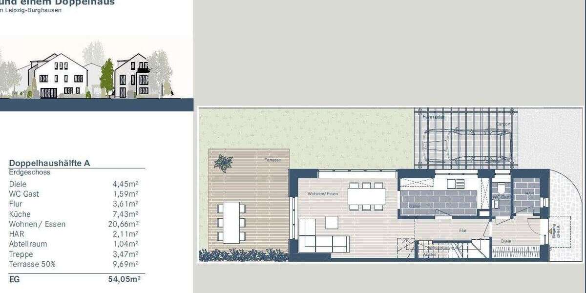 Wir bauen für Sie! - Stadtnah & Naturverbunden: Exklusive Doppelhaushälfte in Burghausen 4 zimmer