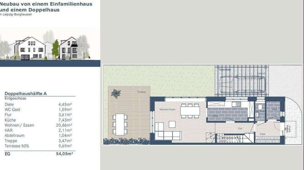 Wir bauen für Sie! - Stadtnah & Naturverbunden: Exklusive Doppelhaushälfte in Burghausen 4 zimmer