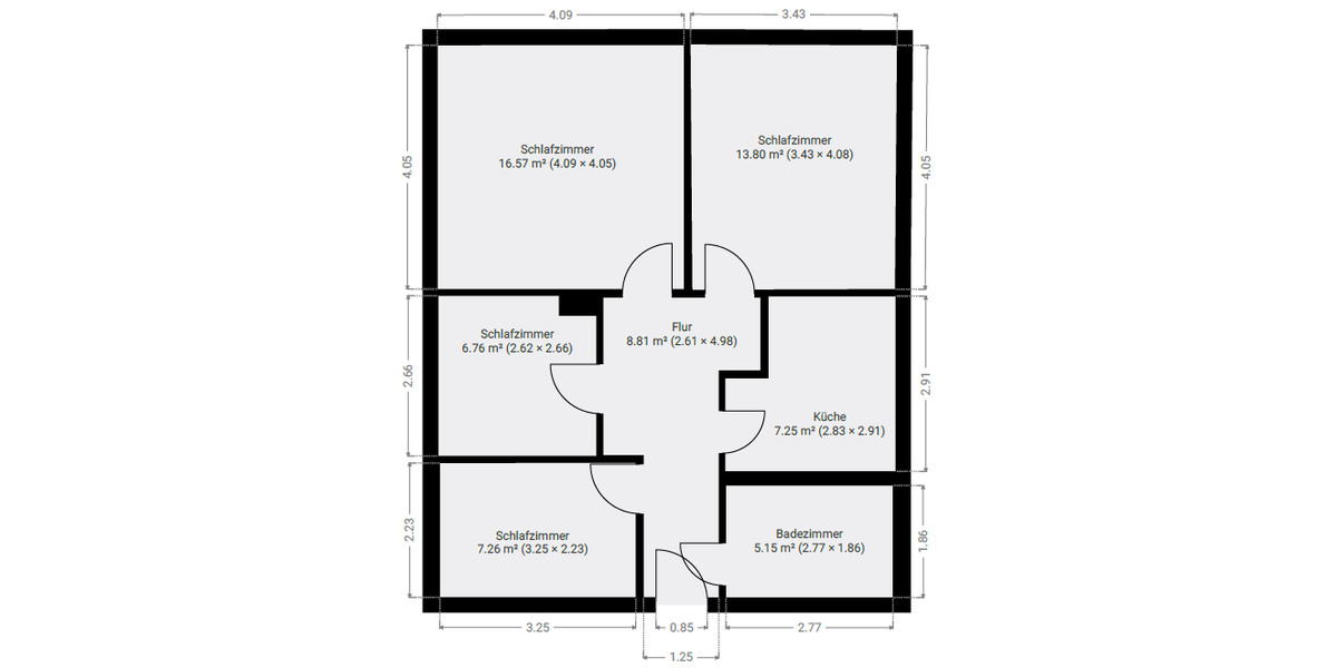 Etagenwohnung Borna Wyhra - 4 Zimmer, 70 m&sup2;, 630&euro; | Angebot:25957248