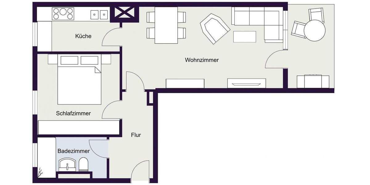 Etagenwohnung Taucha - 2 Zimmer, 52 m&sup2;, 129.500&euro; | Angebot:25709005