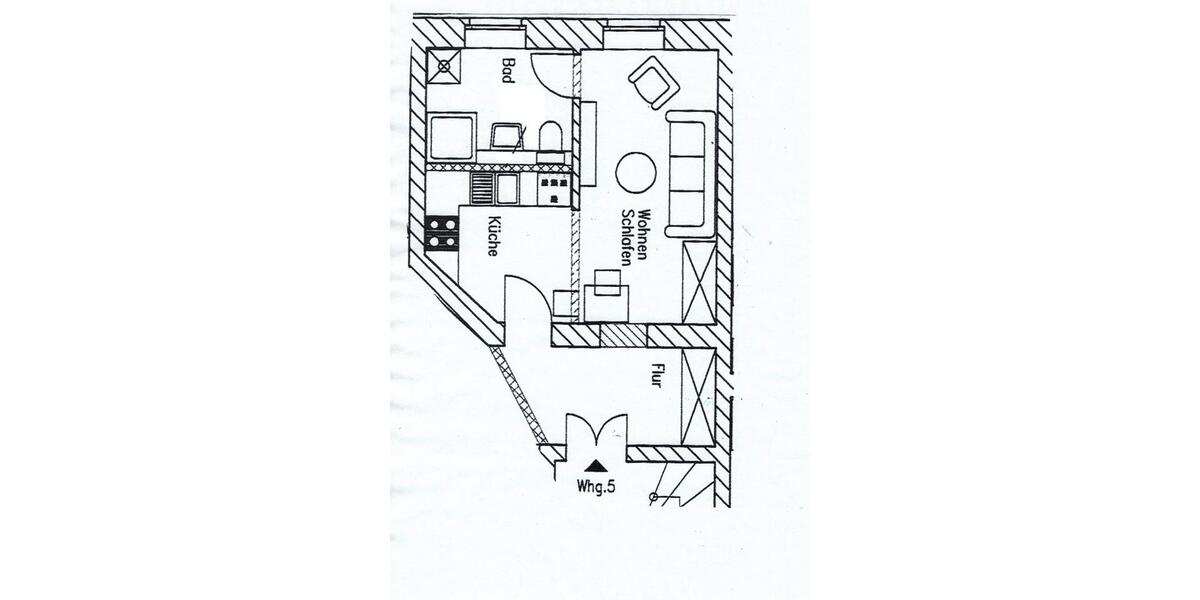 Etagenwohnung Leipzig Nord - 1 Zimmer, 36 m&sup2;, 399&euro; | Angebot:25324487