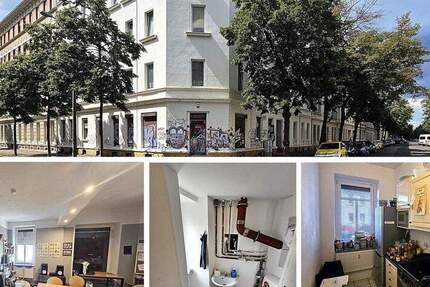 Verkaufs-Ladenfläche im san. Altbau mit gr. Schaufensterfront, EBK, Außenjalousien, WC, Keller 2 zimmer