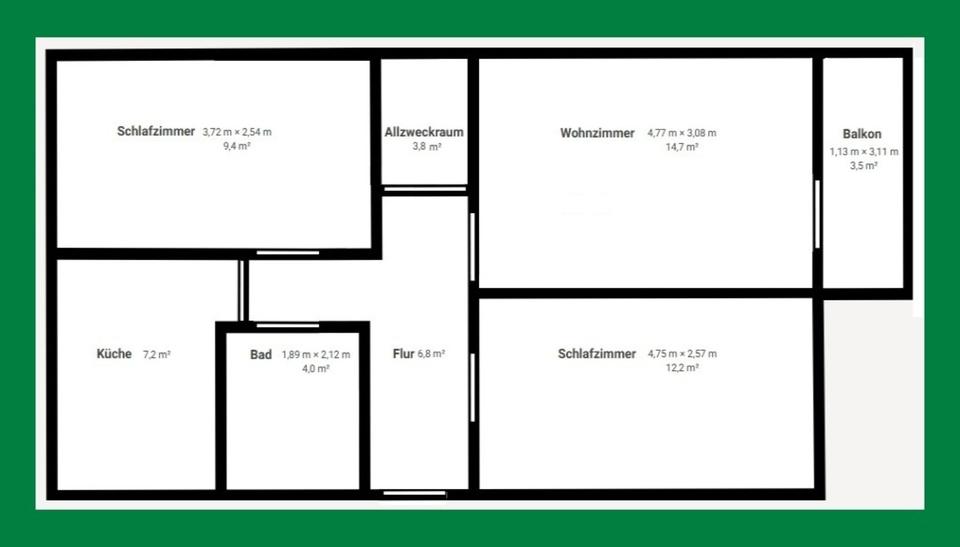 Hochparterre Leipzig Nordost - 3 Zimmer, 60 m&sup2;, 620&euro; | Angebot:25538967