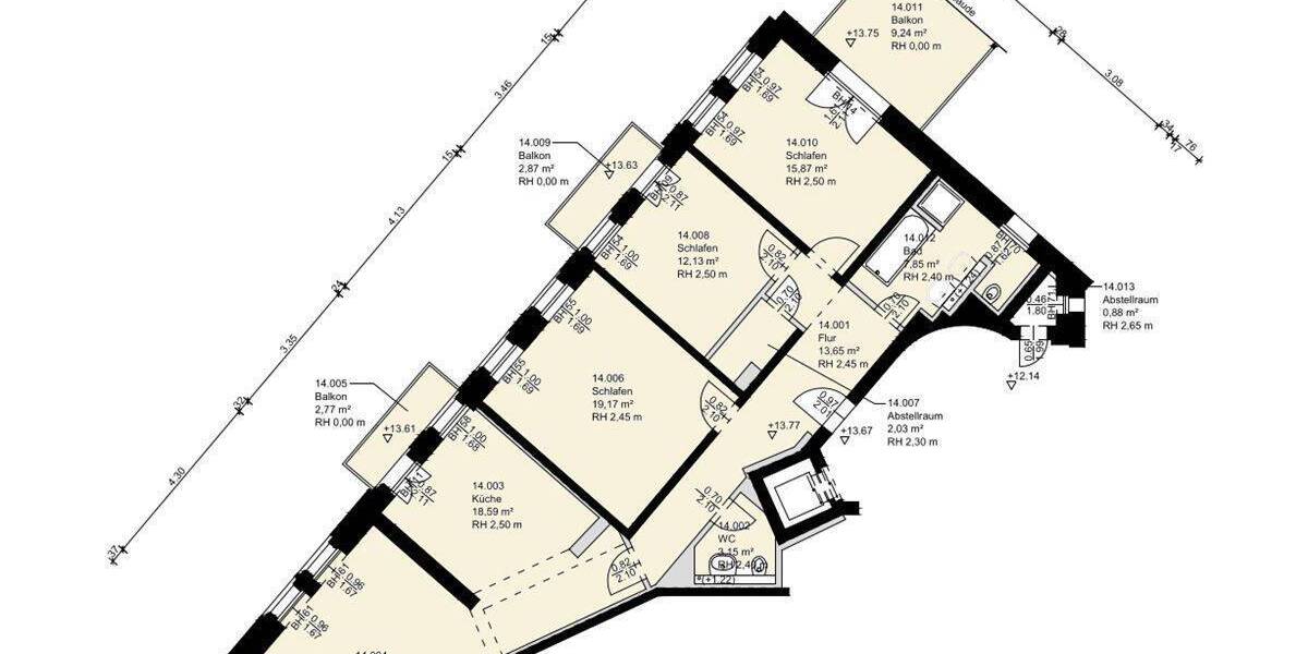 Etagenwohnung Leipzig Neustadt-Neuschönefeld - 4 Zimmer, 129 m&sup2;, 420.000&euro; | Angebot:26685336