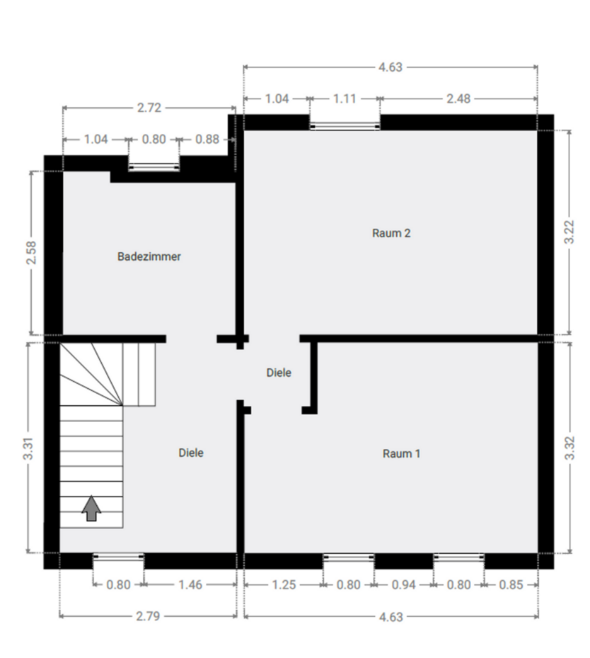 Bezugsfrei ab 01.10.2025 - Maisonettewohnung mit großem Balkon in Stadtnähe 3 zimmer
