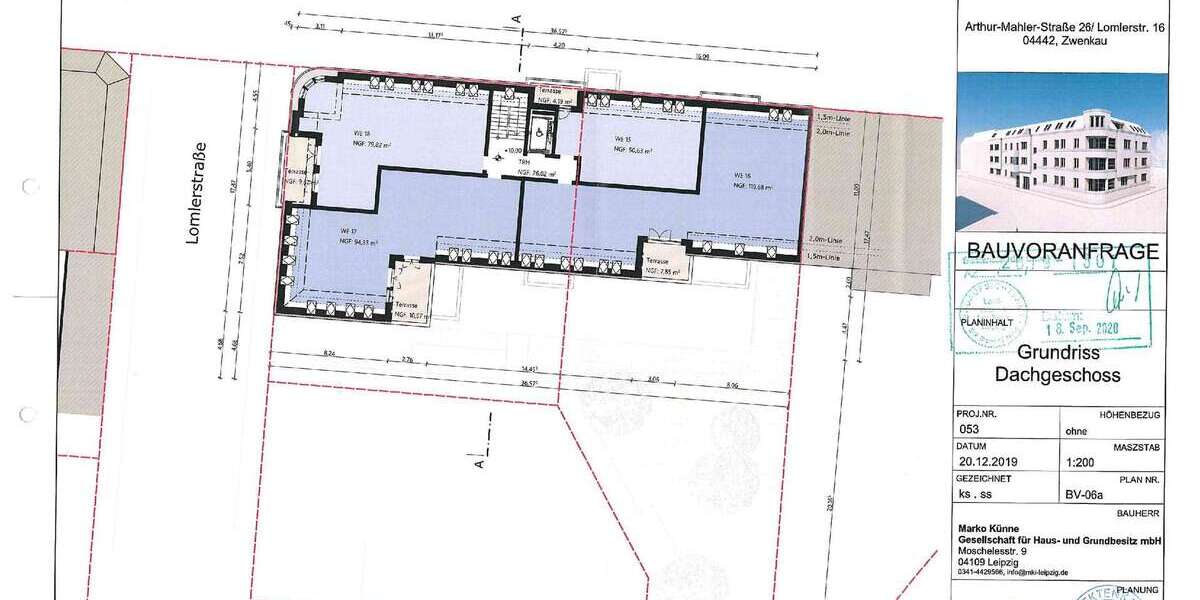 Grundstück mit Projektierung+positiver Bauvoranfrage für ca. 1.500 m² Wohnfläche zimmer
