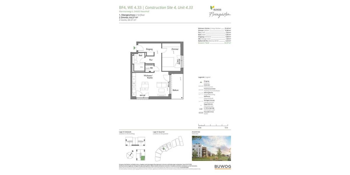 Etagenwohnung Naunhof - 2 Zimmer, 64 m&sup2;, 329.000&euro; | Angebot:24002544