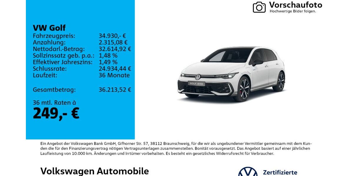 VW Golf 11.408 km 33.970 &euro; Leipzig 04277
