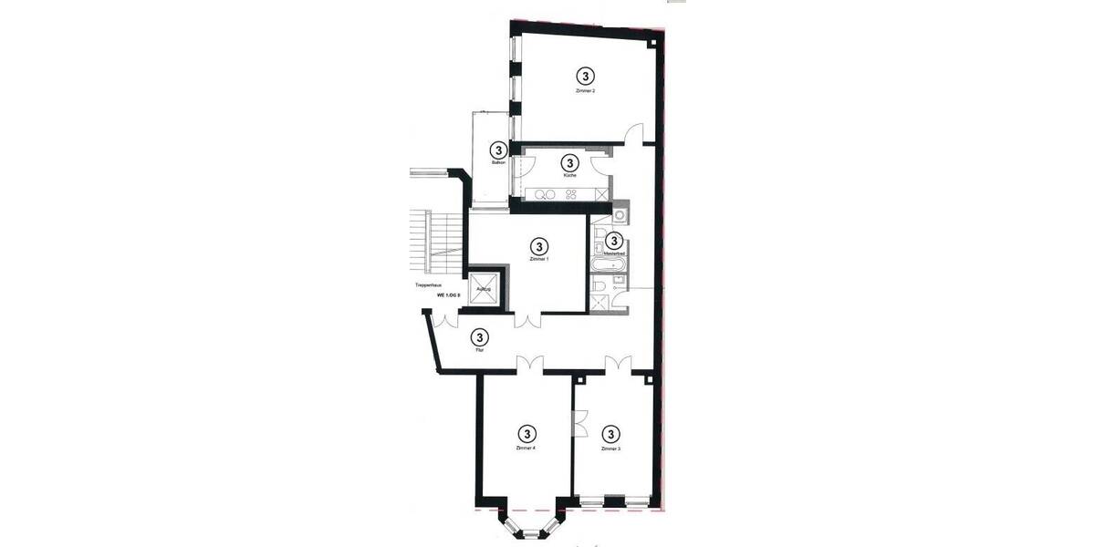 Etagenwohnung Leipzig Zentrum-Nord - 4 Zimmer, 150 m&sup2;, 499.900&euro; | Angebot:26141197