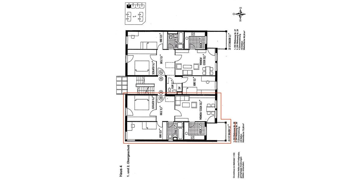 Etagenwohnung Leipzig Lausen-Grünau - 3 Zimmer, 76 m&sup2;, 296.000&euro; | Angebot:26220934