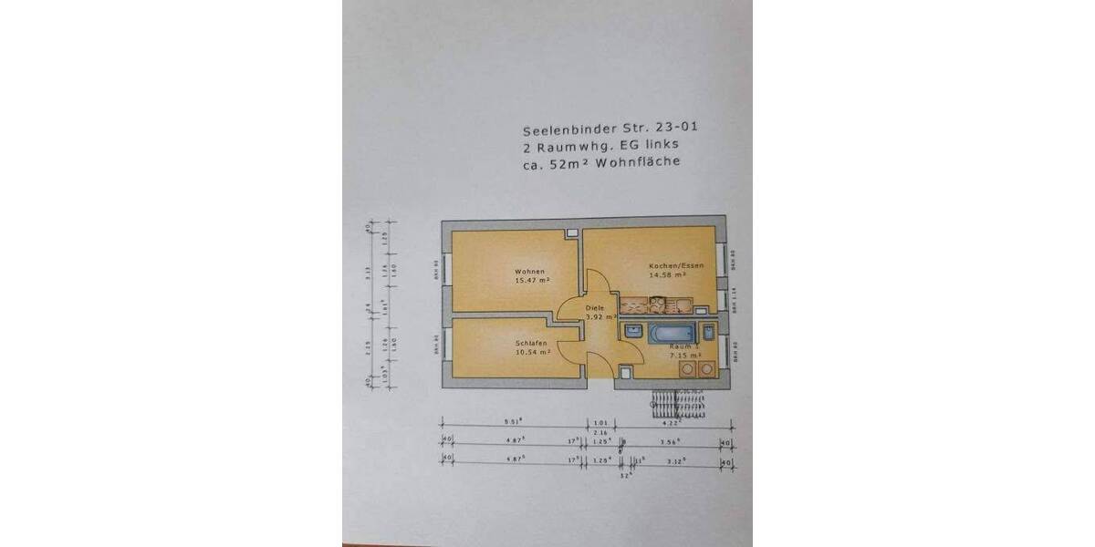Etagenwohnung Leipzig Möckern - 2 Zimmer, 52 m&sup2;, 390&euro; | Angebot:26916726