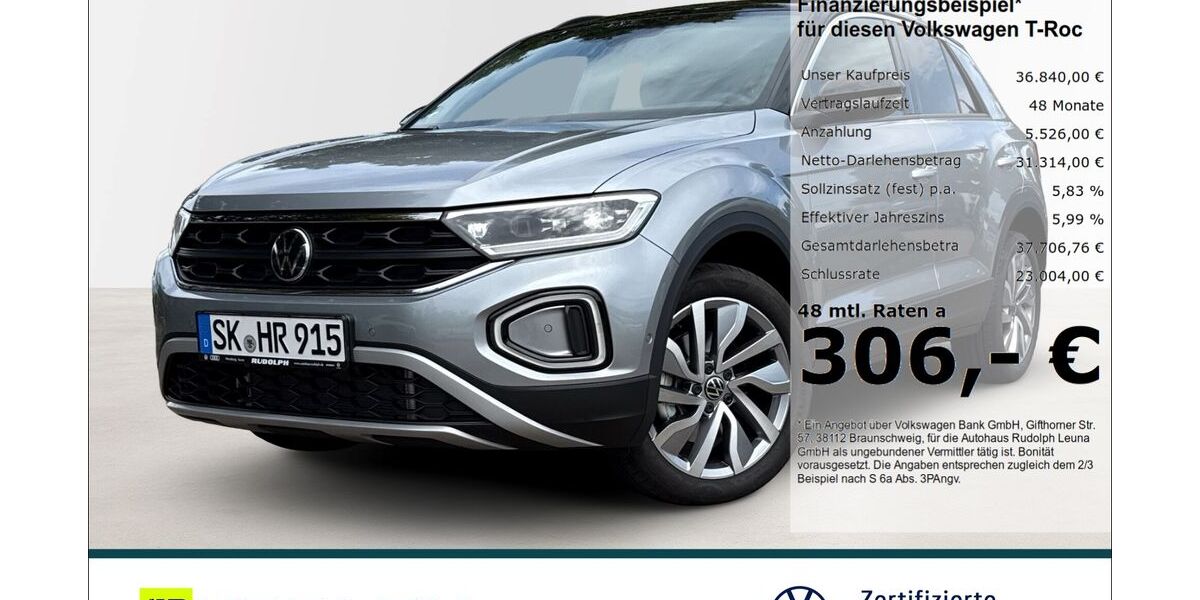 VW T-Roc 7.500 km 34.730 &euro; Leuna 06237