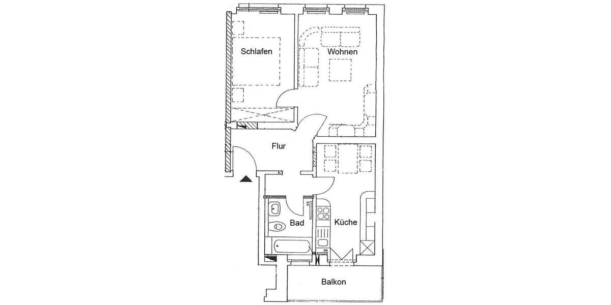 Etagenwohnung Eilenburg Eilenburg-Ost - 2 Zimmer, 57 m&sup2;, 385&euro; | Angebot:25801833
