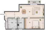 Hochparterre Kabelsketal - 2 Zimmer, 55 m&sup2;, 135.000&euro; | Angebot:27299582