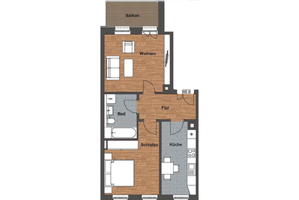 Wohnung Leipzig Ost - 2 Zimmer, 58 m&sup2;, 700&euro; | Angebot:26918646