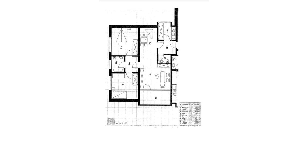 Etagenwohnung Landsberg - 3 Zimmer, 71 m&sup2;, 680&euro; | Angebot:26411075
