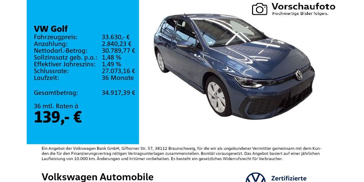 VW Golf 7.610 km 33.360 &euro; Leipzig 04178