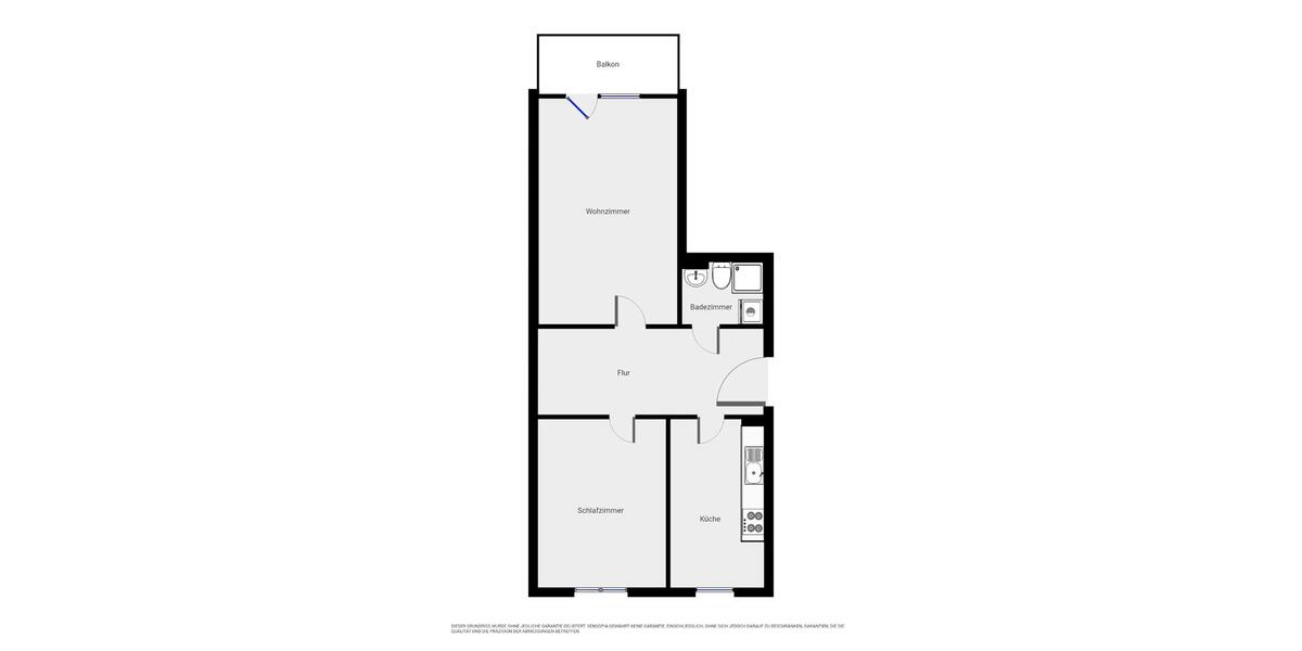 Etagenwohnung Leipzig Lausen-Grünau - 2 Zimmer, 61 m&sup2;, 458&euro; | Angebot:26523027