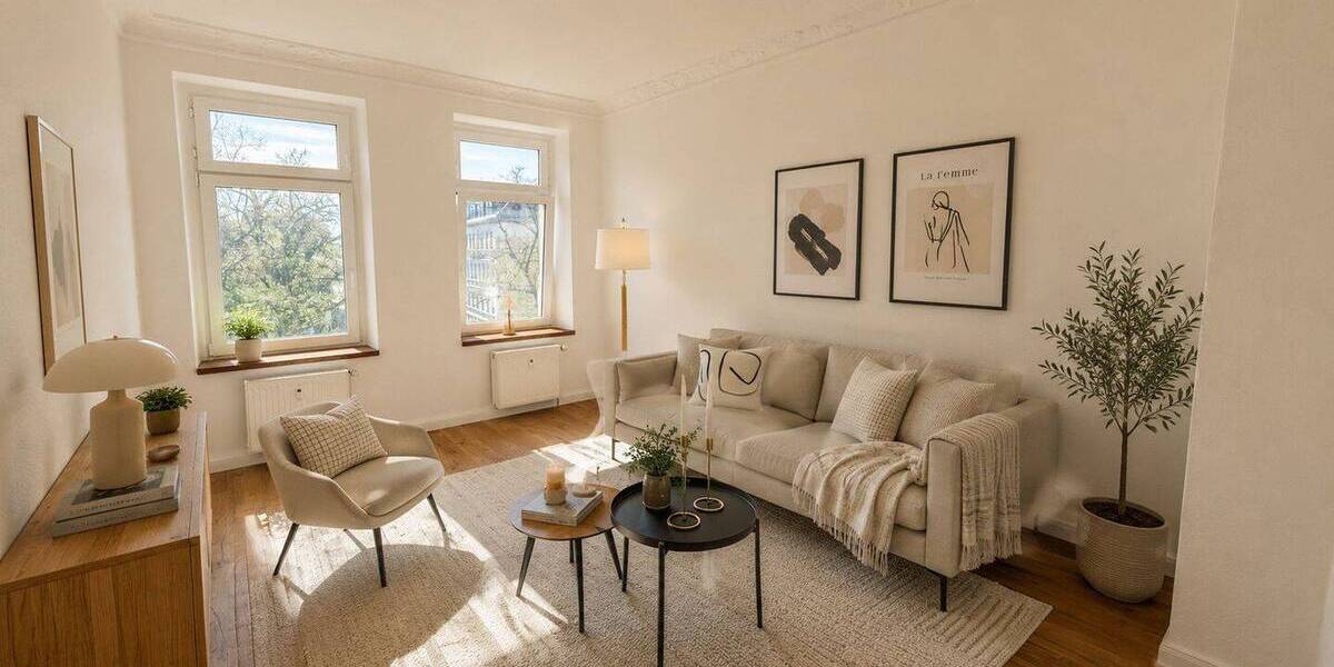 Etagenwohnung Leipzig Altlindenau - 3 Zimmer, 70 m&sup2;, 239.000&euro; | Angebot:26902809