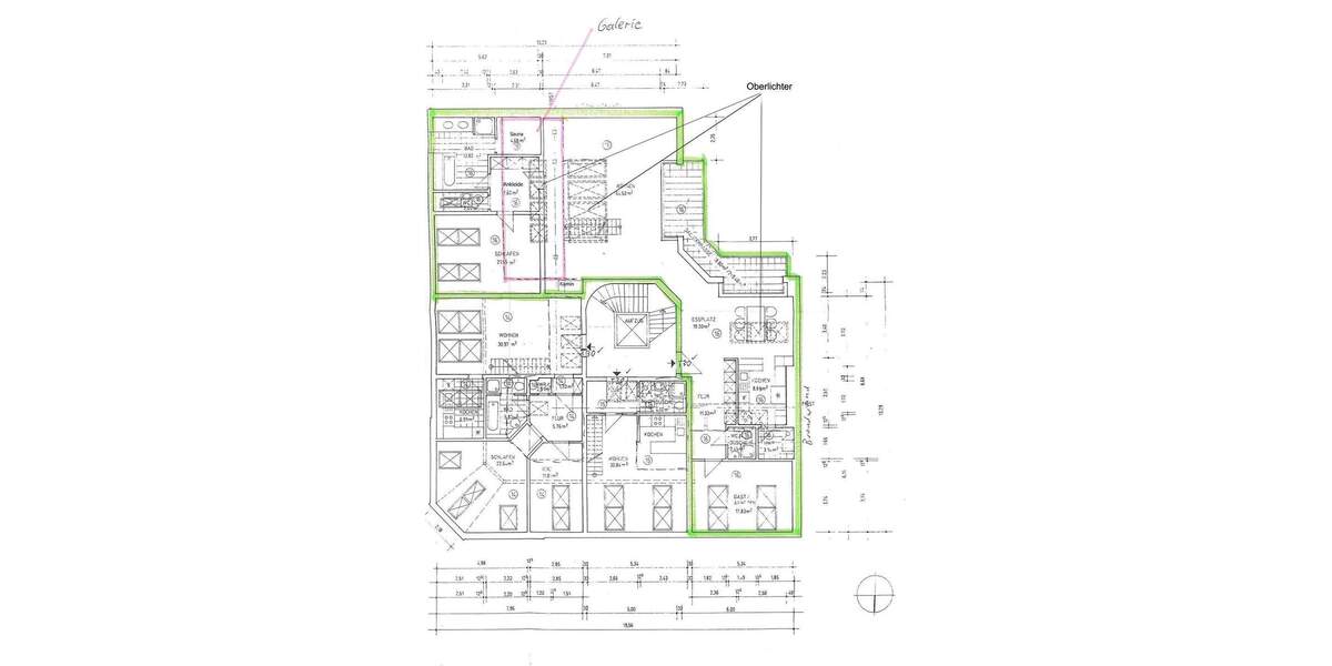 Etagenwohnung Leipzig Zentrum-Südost - 3 Zimmer, 184 m&sup2;, 1.478&euro; | Angebot:25899477