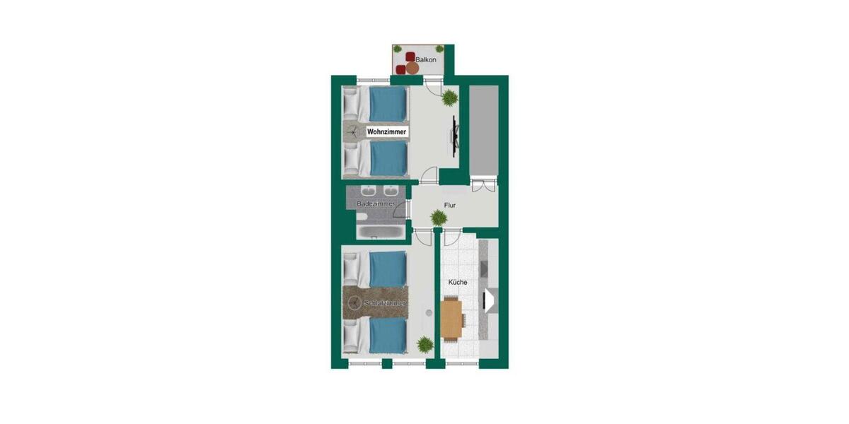 Etagenwohnung Leipzig Mitte - 2 Zimmer, 58 m&sup2;, 920&euro; | Angebot:26121898