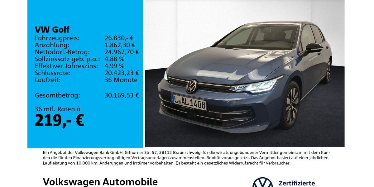 VW Golf 9.500 km 26.830 &euro; Leipzig 04178