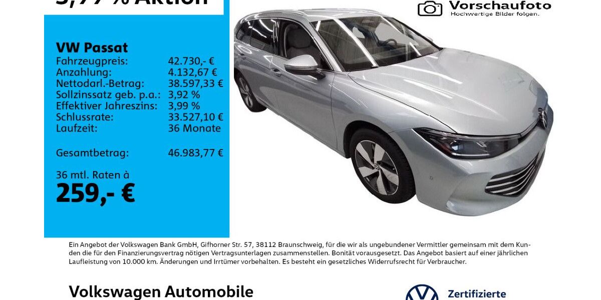 VW Passat 15.125 km 42.730 &euro; Leipzig 04178