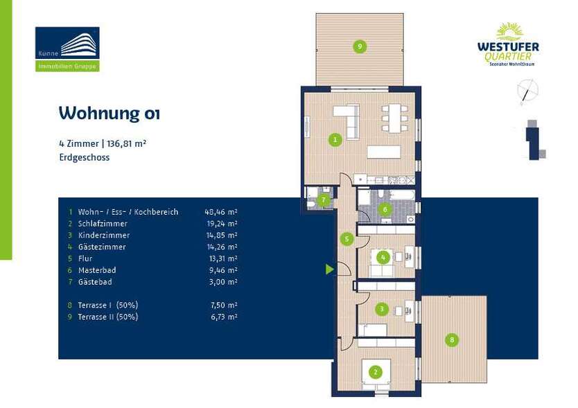 Einmalige Chance: Eigener 187 m² Garten mit 4 Zi-Whg. und zwei Terrassen nahe des Kulkwitzer Sees 4 zimmer