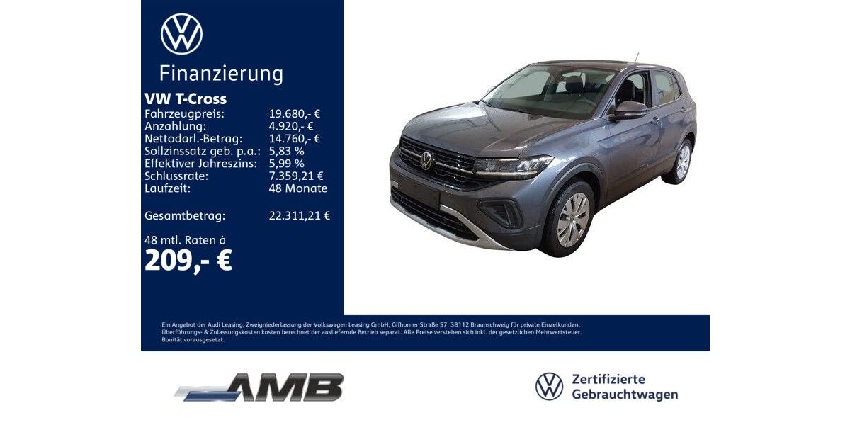 VW T-Cross 6.860 km 19.680 &euro; Borna 04552