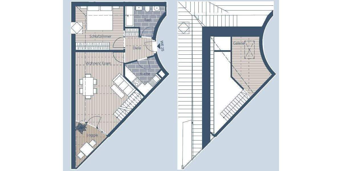 Etagenwohnung Leipzig Lindenau - 2 Zimmer, 59 m&sup2;, 200.900&euro; | Angebot:25682477